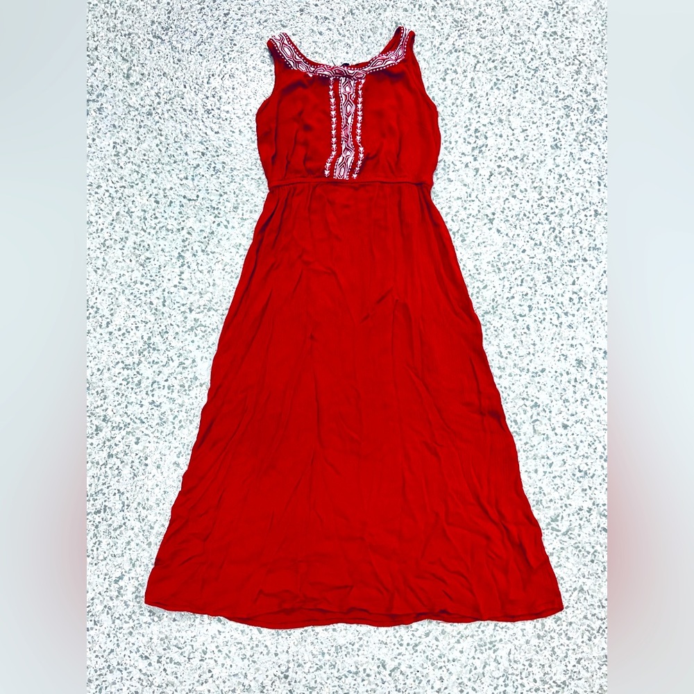 PINK ICE Maxi Dress for Womens. Size Small, Color Red.